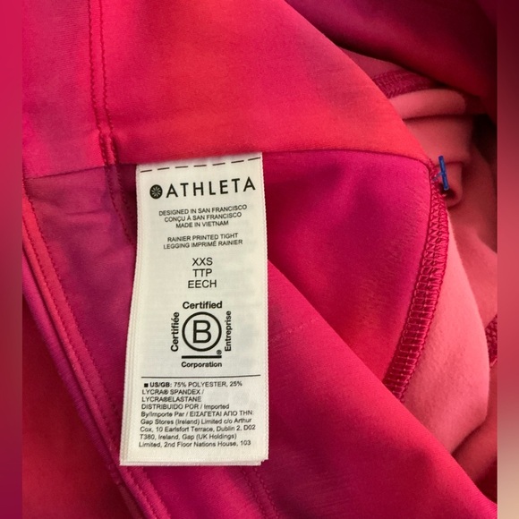 Athleta Red Leggings Soft Tapered Design - Picture 4 of 4